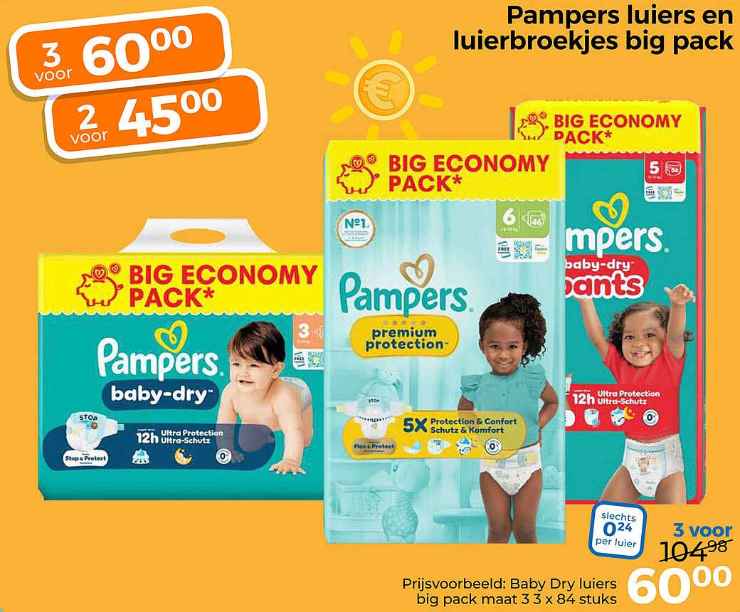 Pampers luiers en luierbroekjes big pack