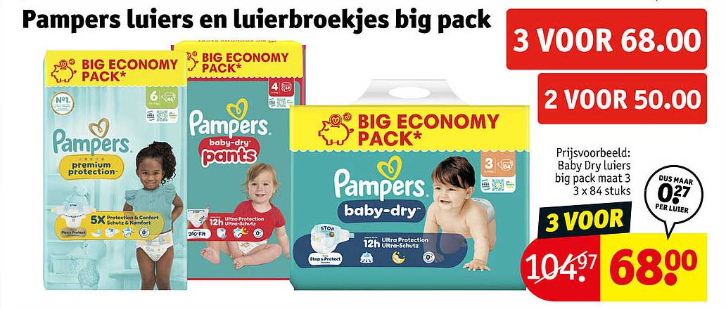 Pampers luiers en luierbroekjes big pack