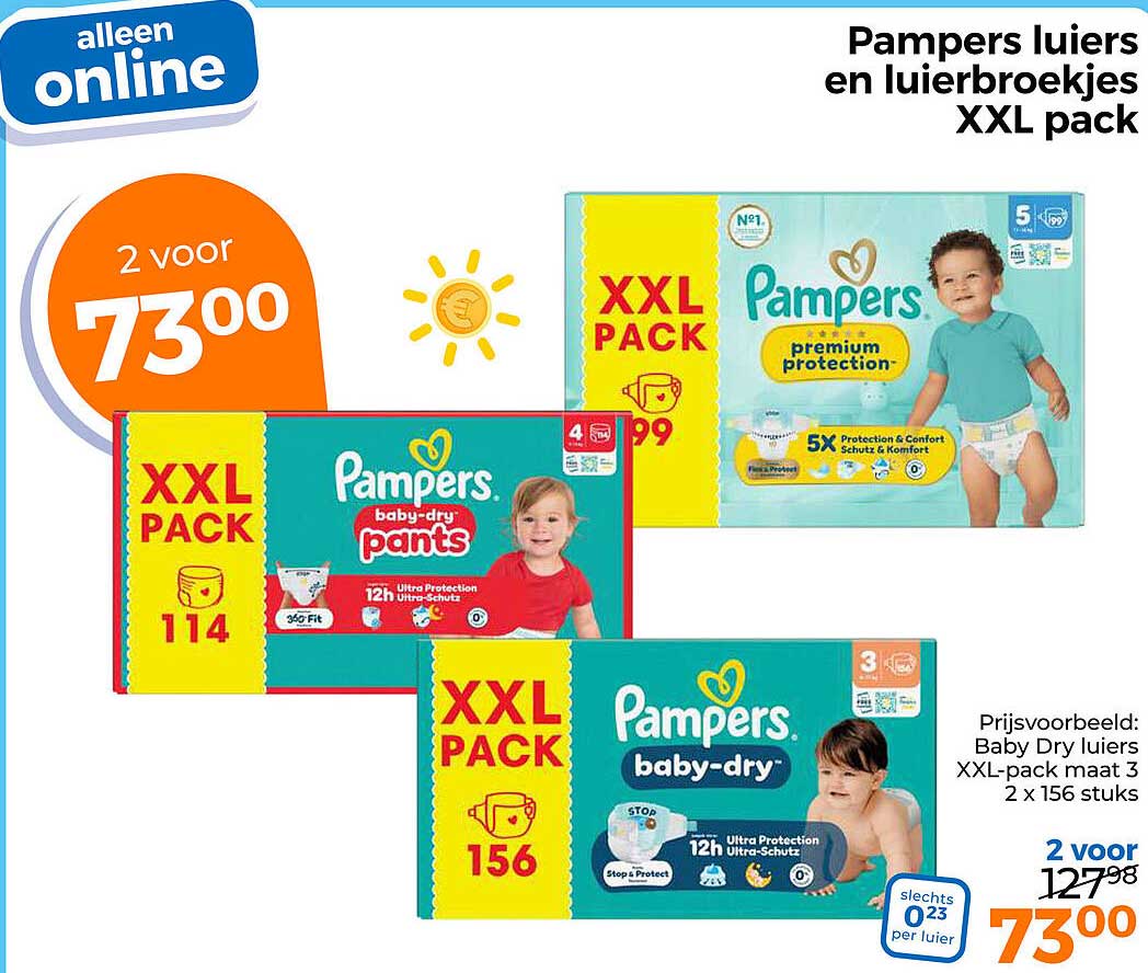 Pampers luiers en luierbroekjes XXL pack