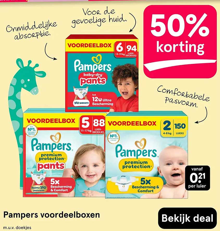 Pampers voordeelboxen
