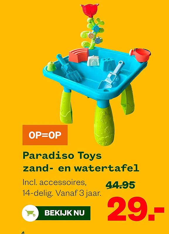 Paradiso Toys zand- en watertafel OP=OP