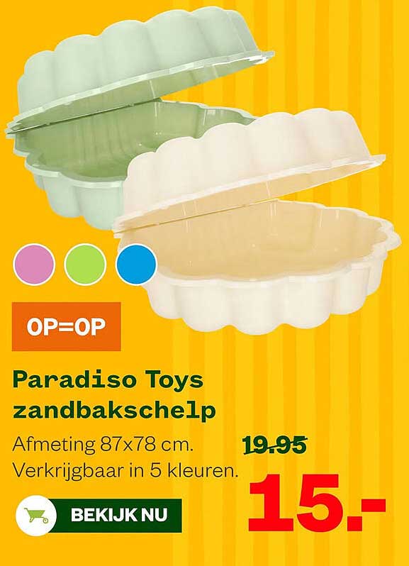 Paradiso Toys zandbakschelp OP=OP