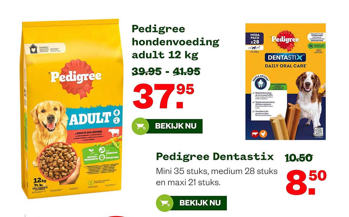 Pedigree hondenvoeding adult 12 kg