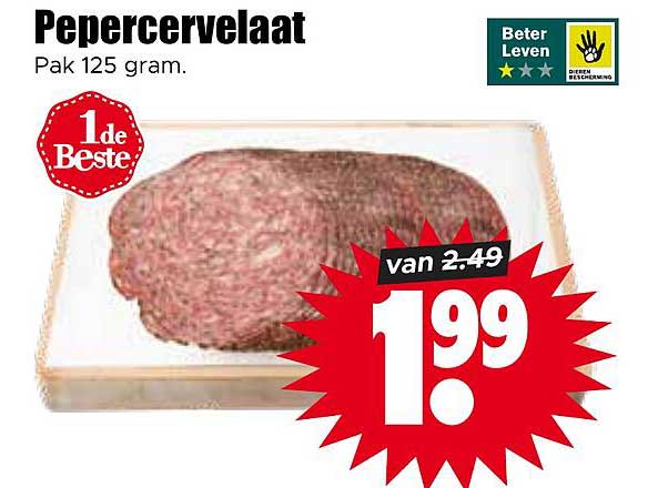 Pencerveelaat Pak 125 gram. 1de Beste