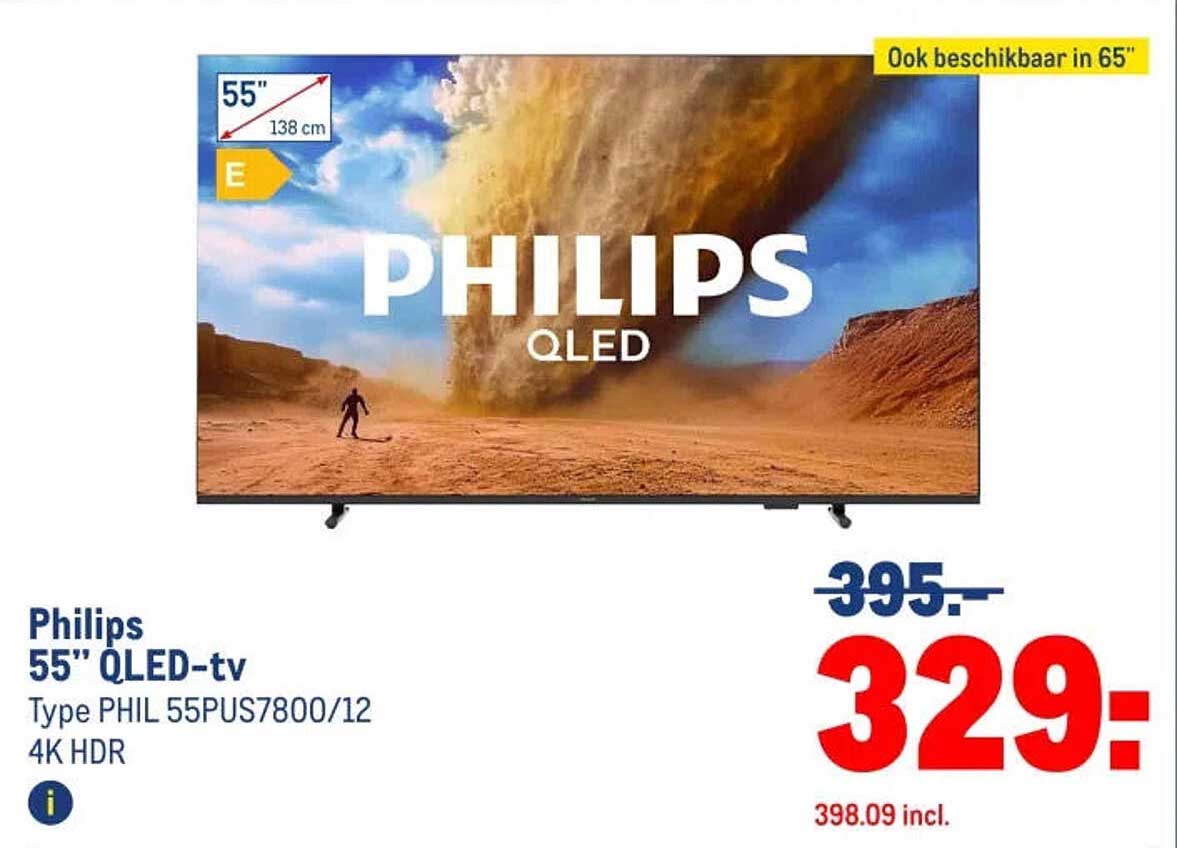 Philips 55" QLED-tv Type PHIL 55PUS7800/12 4K HDR