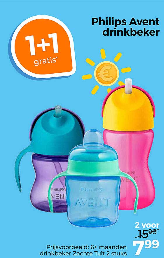 Philips Avent drinkbeker 1+1 gratis