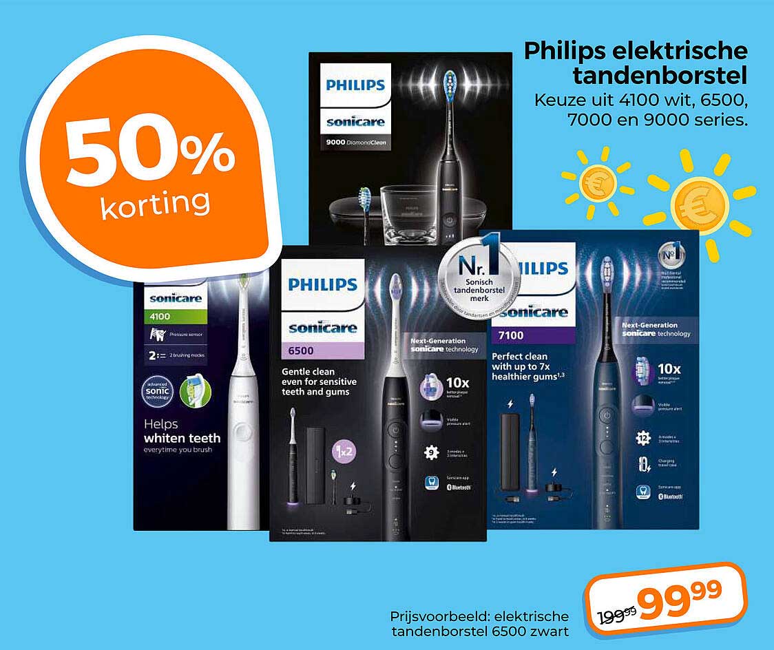 Philips elektrische tandenborstel 50% korting