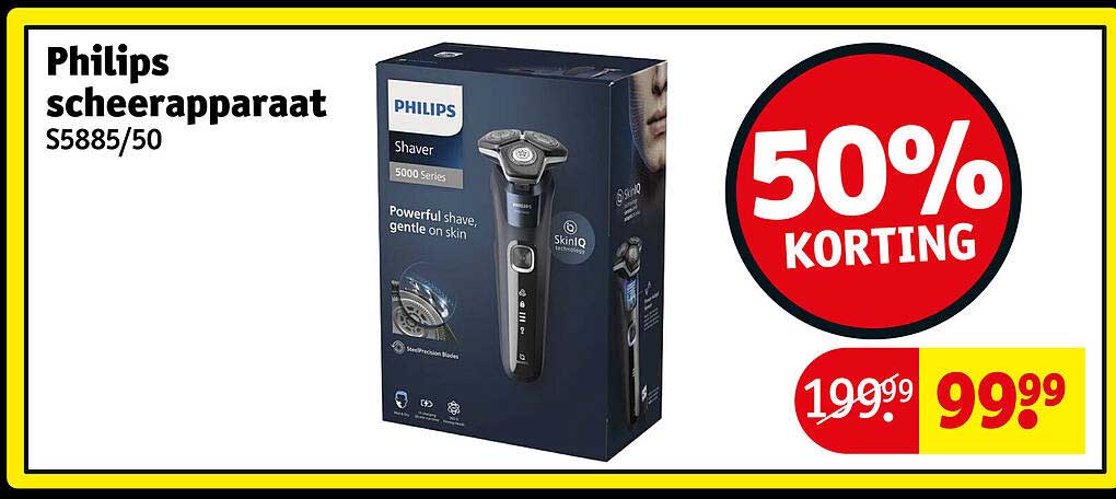 Philips scheerapparaat S5885/50 50% korting