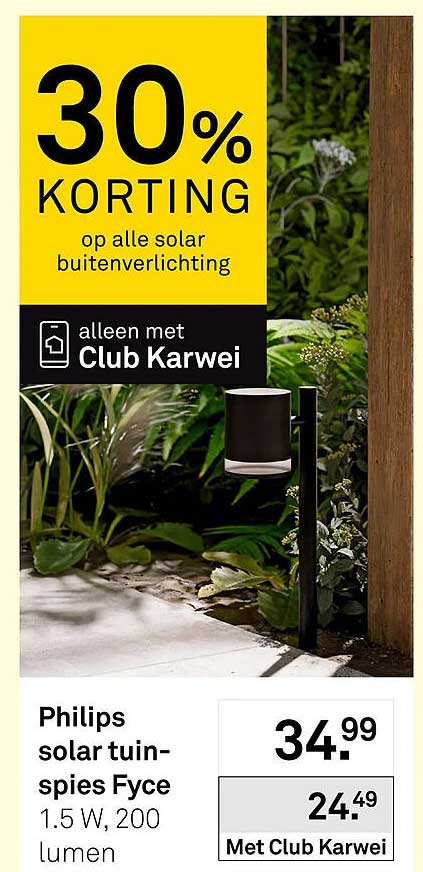 Philips solar tuin-spies Fyce 1.5 W, 200 lumen