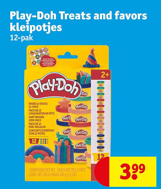 Play-Doh Treats and favors kleipotjes 12-pak