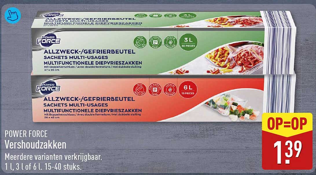 POWER FORCE Vershoudzakken