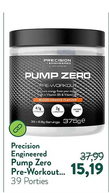 Precision Engineered Pump Zero Pre-Workout...