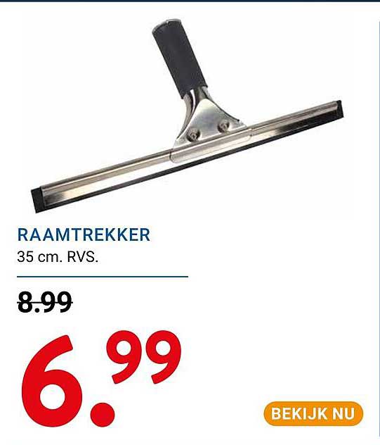 RAAMTREKKER 35 cm. RVS.