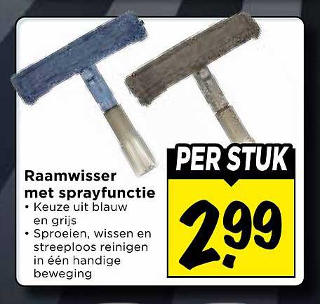 Raamwisser met sprayfunctie PER STUK