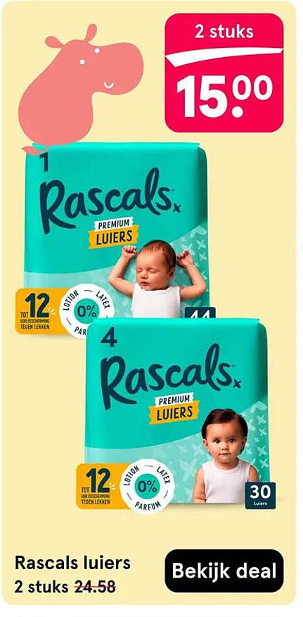 Rascals luiers 2 stuks
