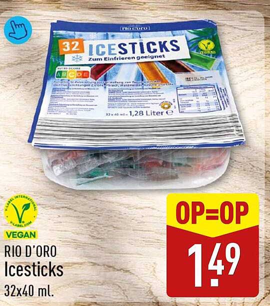 RIO D'ORO Icesticks 32x40 ml. OP=OP