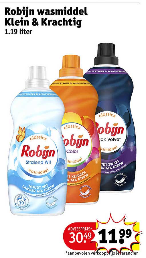 Robijn wasmiddel Klein & Krachtig 1.19 liter