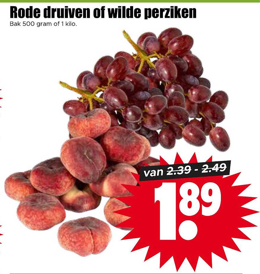 Rode druiven of wilde perziken