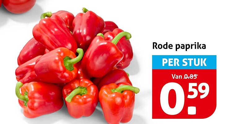 Rode paprika PER STUK