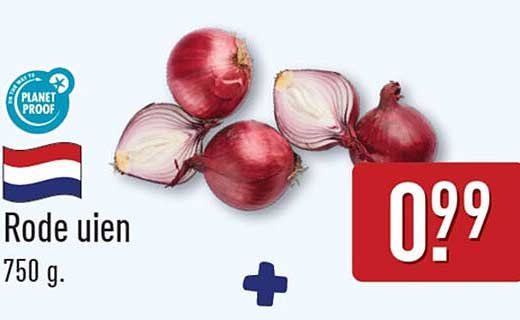 Rode uien 750 g