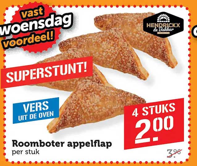 Roomboter appelflap per stuk