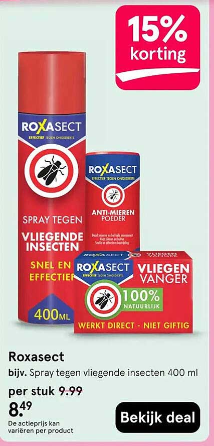 Roxasect bijv. Spray tegen vliegende insecten 400 ml 15% korting