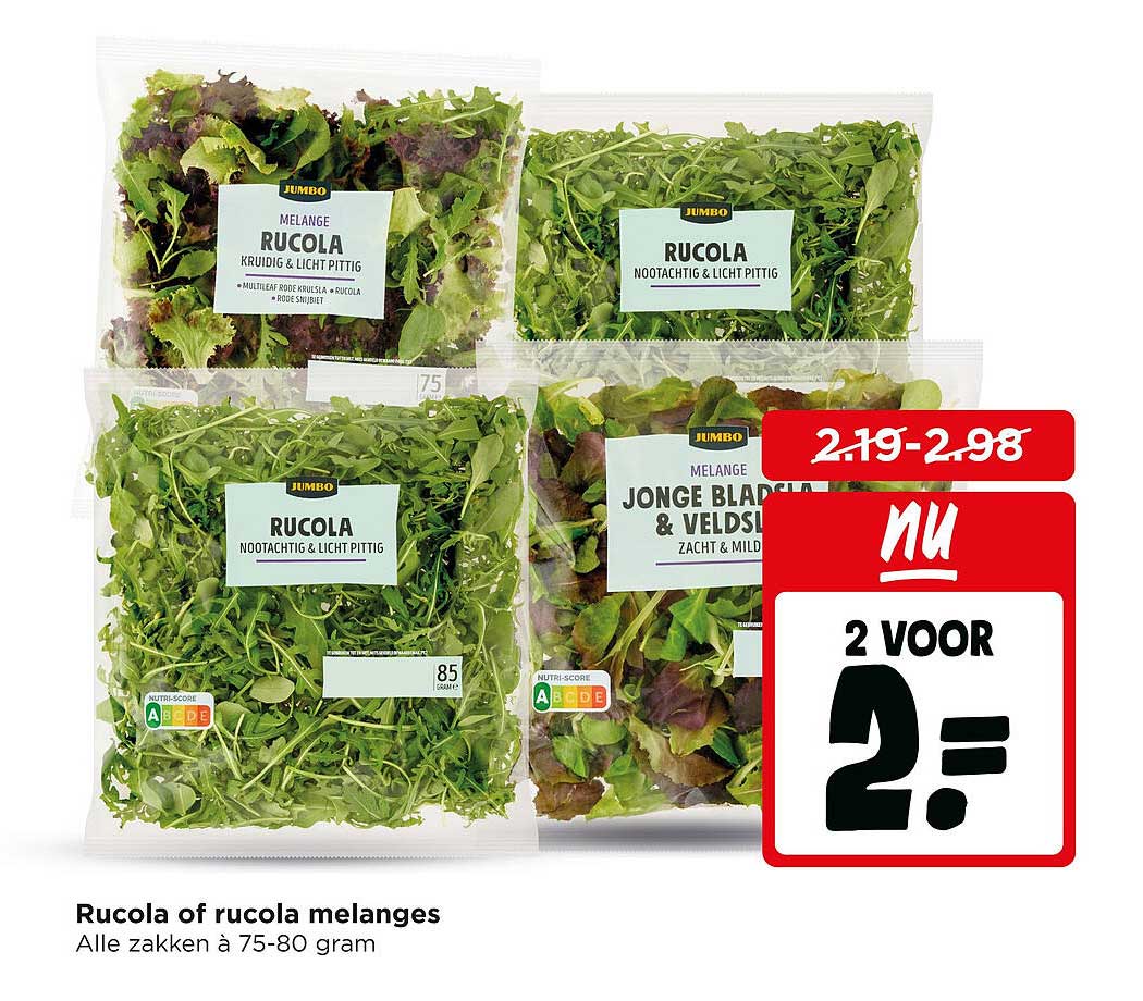 Rucola of rucola melanges 2 voor