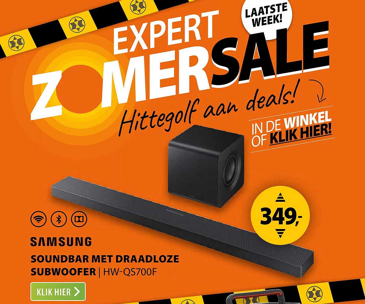 Samsung soundbar met draadloze subwoofer | HW-QS700F