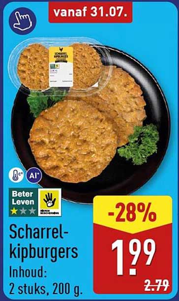 Scharrel-kipburgers