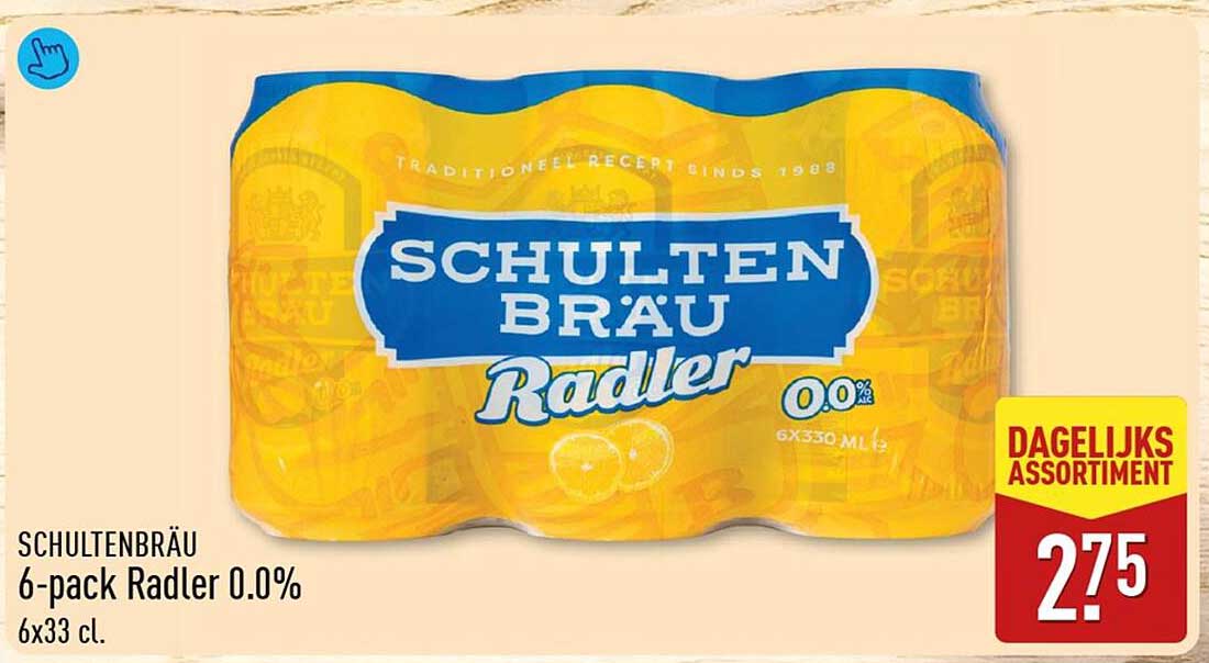 SCHULTENBRÄU 6-pack Radler 0.0% 6x33 cl.