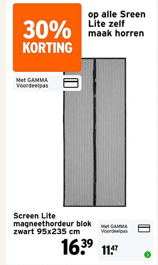 Screen Lite magneet hordeur blok zwart 95x235 cm