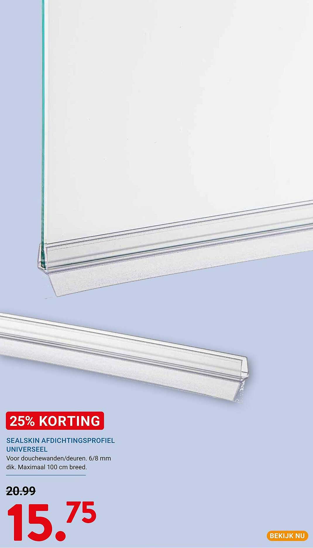 SEALSKIN AFDICHTINGSPROFIEL UNIVERSEEL 25% KORTING