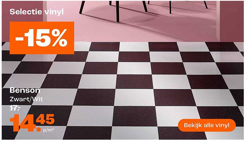 Selectie vinyl -15% Benson Zwart/Wit