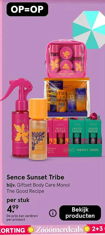 Sence Sunset Tribe biv. Giftset Body Care Monoi The Good Recipe