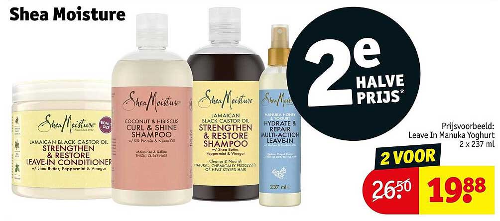 Shea Moisture 2e halve prijs
