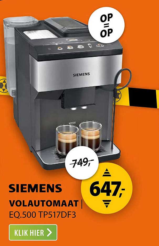 SIEMENS VOLAUTOMAAT EQ.500 TP517DF3