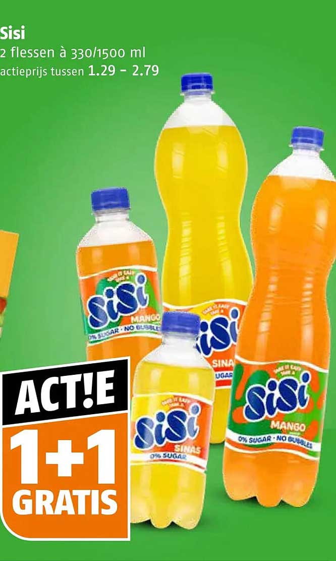 Sisi 2 flessen à 330/1500 ml 1+1 gratis