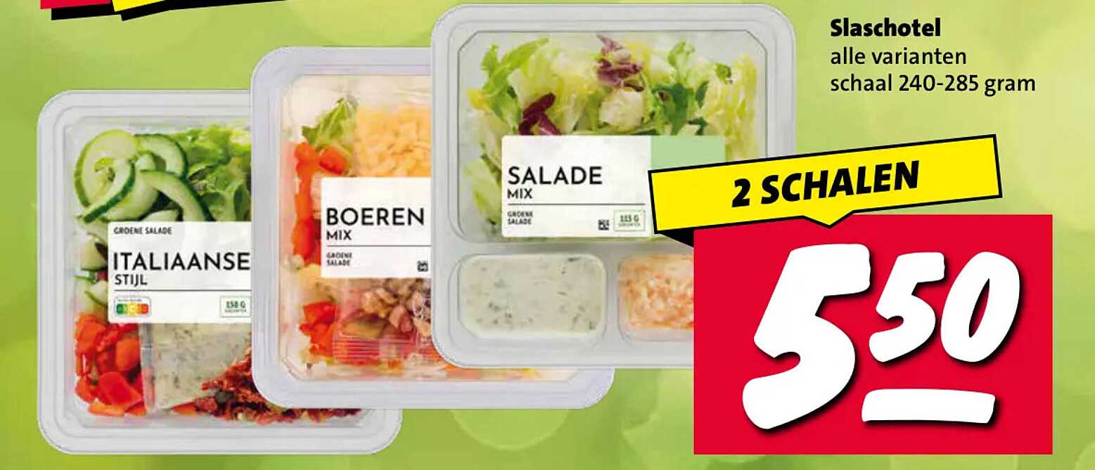 Slasschotel alle varianten schaal 240-285 gram 2 SCHALEN
