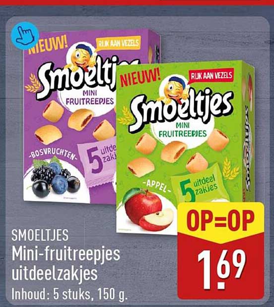 SMOELTJES Mini-fruitreepjes uitdeelzakjes OP=OP