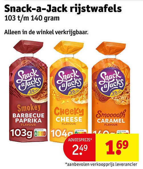 Snack-a-Jack rijstwafels 103 t/m 140 gram