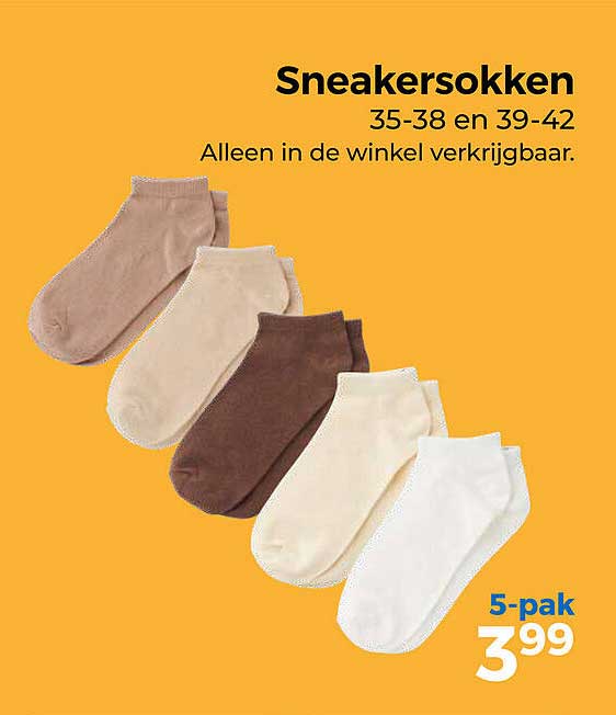 Sneakersokken 35-38 en 39-42
