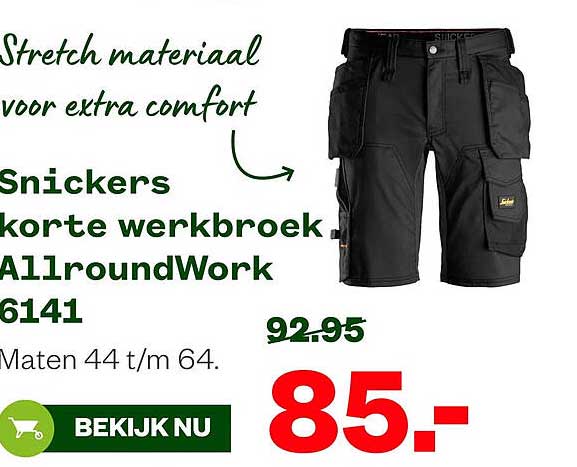 Snickers korte werkbroek AllroundWork 6141