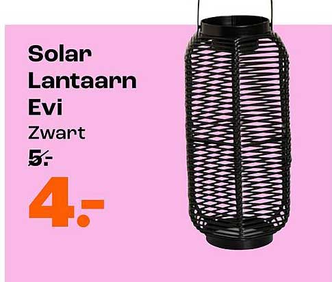 Solar Lantaarn Evi Zwart
