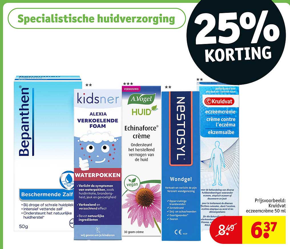 Specialistische huidverzorging 25% KORTING