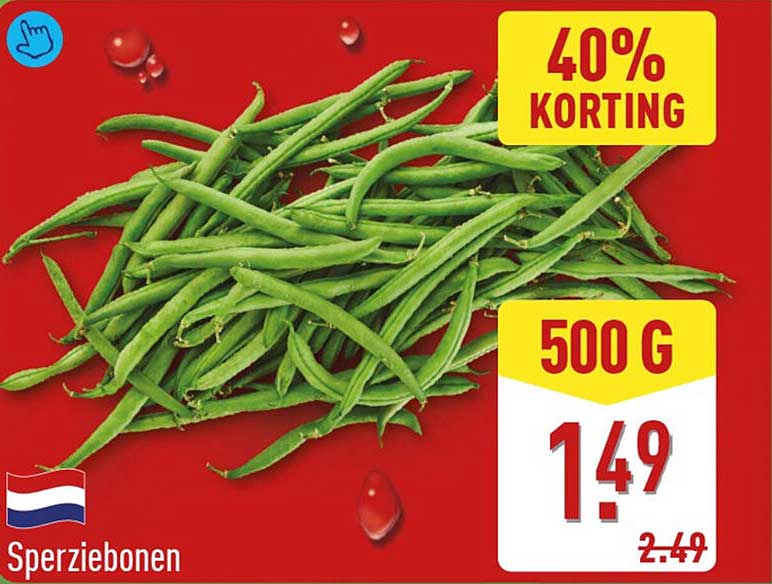 Sperziebonen 40% KORTING