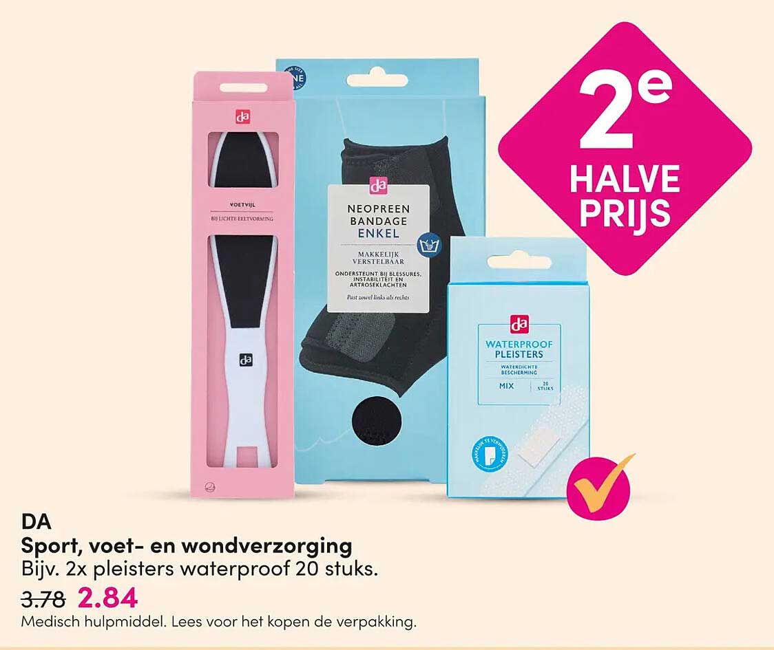Sport, voet- en wondverzorging 2e halve prijs