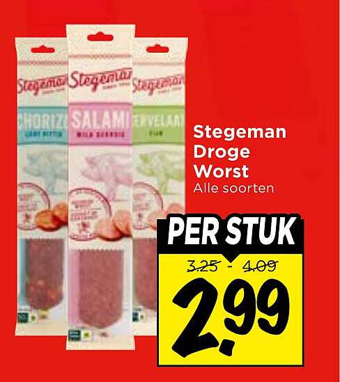 Stegeman Droge Worst Alle soorten PER STUK