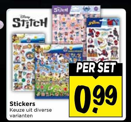 Stickers Keuze uit diverse varianten PER SET