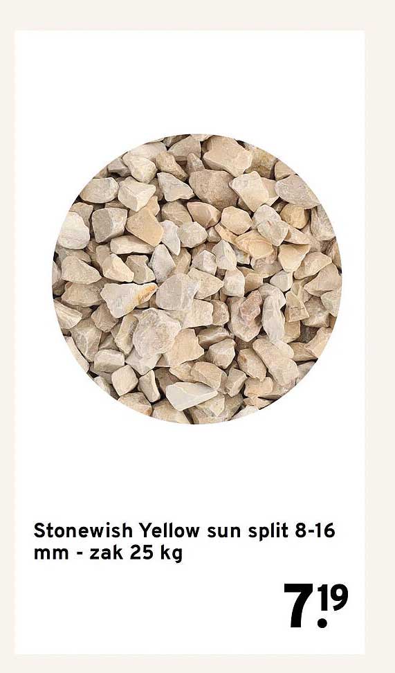 Stonewish Yellow sun split 8-16 mm - zak 25 kg