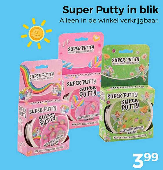 Super Putty in blik Alleen in de winkel verkrijgbaar.
